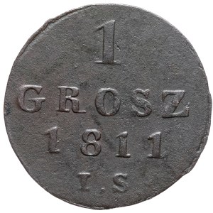 Księstwo Warszawskie, Fryderyk August I, 1 grosz 1811 I.S.