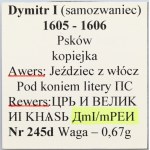 Rosja, Dymitr Samozwaniec (1605-1606), Kopiejka łezkowa, Psków, ex Jachimczyk