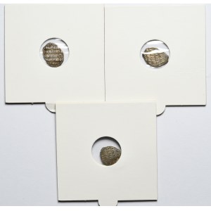 Russia, Mikhail Romanov, set of 3 teardrop kopecks