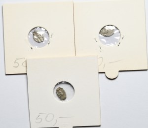 Russia, Peter I, Set of 3 teardrop kopecks