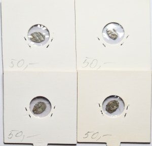Russia, Peter I, Set of 4 teardrop kopecks