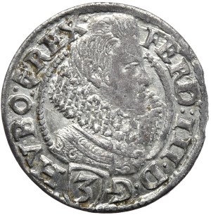Silesia, Ferdinand III, 3 krajcary 1629 PH, Klodzko