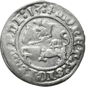 Sigismund I the Old, half-penny 1513, Vilnius, abbreviated date, four-dot ends the reverse legend. Rarity.