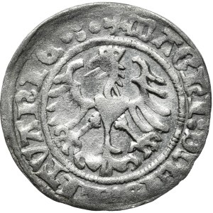 Sigismund I the Old, half-penny 1513, Vilnius, abbreviated date, four-dot ends the reverse legend. Rarity.