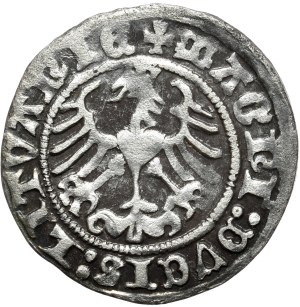 Sigismund I the Old, half-penny 1513, Vilnius, abbreviated date, four dots end the obverse legend.