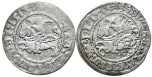 Set of 2 half-pennies 1515, Vilnius, including desrukt