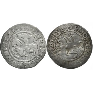 Set of 2 half-pennies 1521, 1522, Vilnius