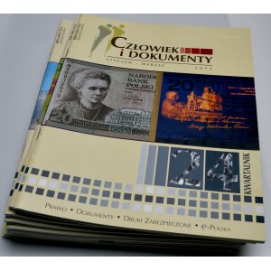 Zestaw 10 szt. kwartalników PWPW Człowiek i Dokumenty, nr 24-33