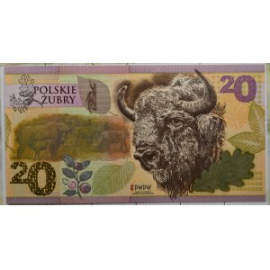 PWPW, Człowiek i Dokumenty nr 52, banknot testowy - Żubr
