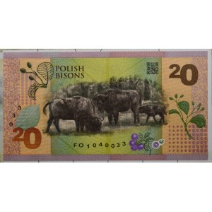PWPW, Człowiek i Dokumenty nr 52, banknot testowy - Żubr