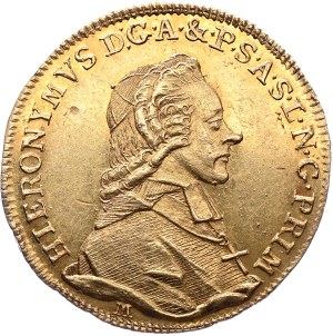 Austria, Salzburg, Jerome von Colloredo, ducat 1787