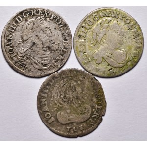 Zestaw 3 szt. szóstaków 1681-1684