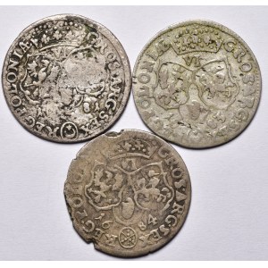 Zestaw 3 szt. szóstaków 1681-1684