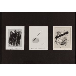 Stanisław Fijałkowski (1922 Zdołbunów na Wołyniu - 2020 Łódź), 3 współoprawne grafiki cyfrowe, lata 2000 XX w.