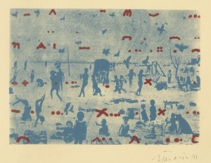 Jan Tarasin (1926 Kalisz - 2009 Warszawa), Bez tytułu, 1991
