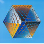 Victor Vasarely (1906 Pécs - 1997 Paryż), Structures Universelles de L'hexagone, 1975