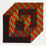 Victor Vasarely (1906 Pécs - 1997 Paryż), Structures Universelles de L'hexagone, 1975
