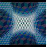 Victor Vasarely (1906 Pécs - 1997 Paryż), Structures Universelles de L'hexagone, 1975