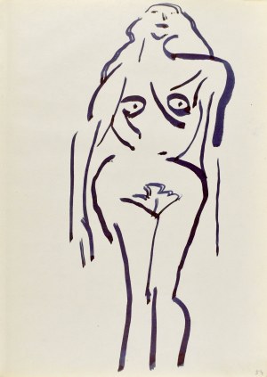 Jerzy PANEK (1918-2001), Standing female nude, 1969