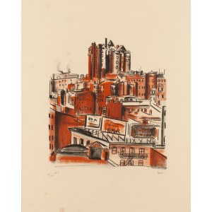 Irena Hassenberg (Reno) (1884 Warszawa - 1953 Paryż), Masse de Maisons a Brooklyn z cyklu New York par Reno, 1935