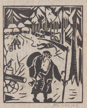 Tadeusz Makowski (1882 Oświęcim - 1932 Paryż), Starzec - alegoria czasu (ilustracja do książki Franciszki Rodis 'Z ziemi polskiej'), około 1920