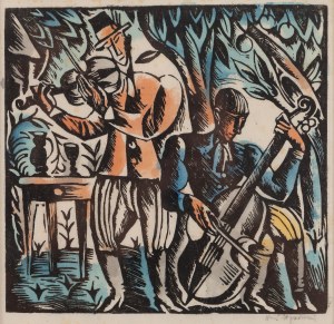 Wacław Wąsowicz (1891 Warszawa - 1942 Wilanów), Muzykanci, 1922