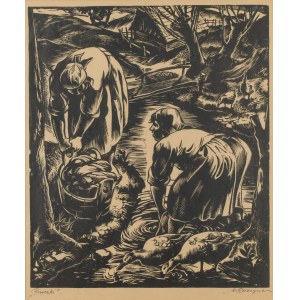 Stanislaw Raczynski (1903 Wadowice - 1982 Krakow), Washerwomen.