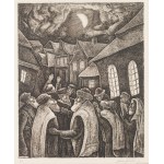 Chaim Goldberg (1917 Kazimierz Dolny - 2004 Boca Raton), Błogosławieństwo księżyca, 1972