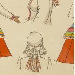 Zofia Stryjeńska (1891 Kraków - 1976 Geneva), Peasant Woman from Vilnius, sheet XXXVIII from the portfolio 'Polish Peasants' Costumes', 1939