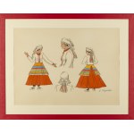 Zofia Stryjeńska (1891 Kraków - 1976 Geneva), Peasant Woman from Vilnius, sheet XXXVIII from the portfolio 'Polish Peasants' Costumes', 1939