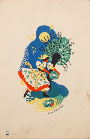 Jadwiga Salomea Hładki-Wajwódowa (1904 - 1944 ), Menu z pokładu Transatlantyku M/S Piłsudski (Śląsk Cieszyński), 1939