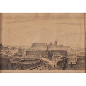 Andrzej Oleś (1886 Iwonicz - 1952 Kielce), Veduta di Cracovia, 1927