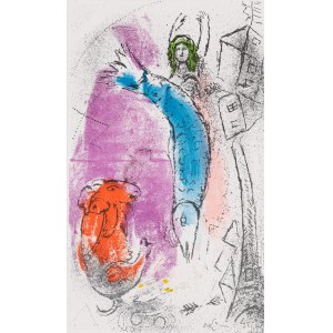 Marc Chagall (1887 Łoźno k. Witebska - 1985 Saint-Paul-de-Vence), Niebieska ryba (Le poisson bleu), 1957