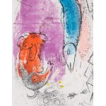 Marc Chagall (1887 Łoźno k. Witebska - 1985 Saint-Paul-de-Vence), Niebieska ryba (Le poisson bleu), 1957