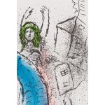 Marc Chagall (1887 Łoźno k. Witebska - 1985 Saint-Paul-de-Vence), Niebieska ryba (Le poisson bleu), 1957