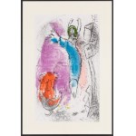 Marc Chagall (1887 Łoźno k. Witebska - 1985 Saint-Paul-de-Vence), Niebieska ryba (Le poisson bleu), 1957