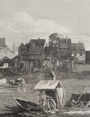 Pierre François Tardieu (1711 - 1771), Zamek Sonnenstein wg. Canaletto
