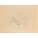 Imao Keinen (1845 - 1924), Kaczki w śniegu z albumu Keinen Kachō Gafu, 1892