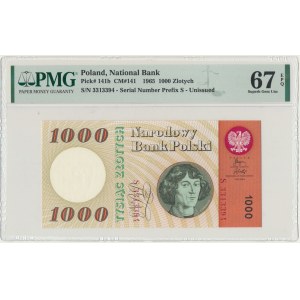 1 000 Or 1965 - S - PMG 67 EPQ