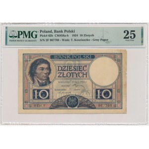 10 zlotys 1924 - II EM.F - PMG 25 -.