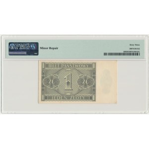 1 zloty 1938 - IA - PMG 63 - rare first two-letter series
