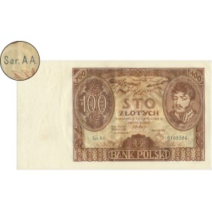 100 zlotych 1932 - Ser.AA. - rare series