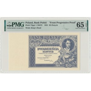 20 zlotys 1931 - main obverse printing only - PMG 65 EPQ