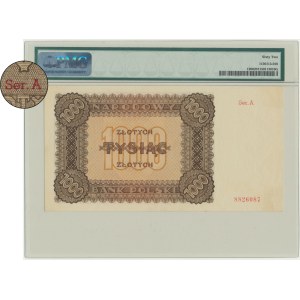 1,000 gold 1945 - A - PMG 62 - RARE in this condition