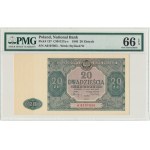 20 oro 1946 - A - PMG 66 EPQ
