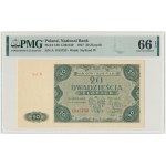 20 zlatých 1947 - A - PMG 66 EPQ