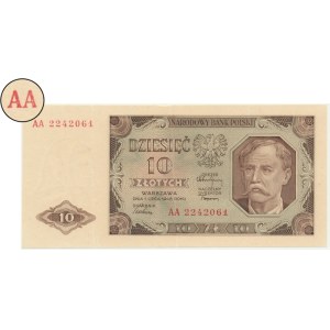 10 zlotys 1948 - AA -.