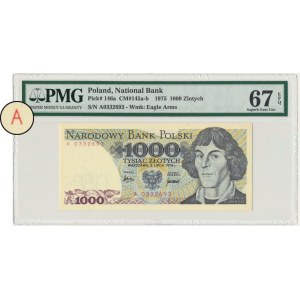 1,000 gold 1975 - A - PMG 67 EPQ - first series