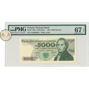 5,000 gold 1982 - AA - PMG 67 EPQ