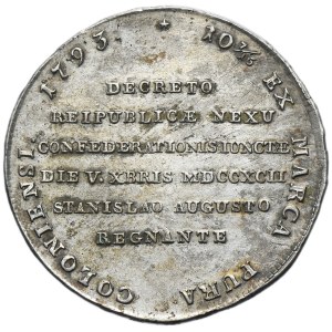 Poniatowski, Targowica Thaler 1793